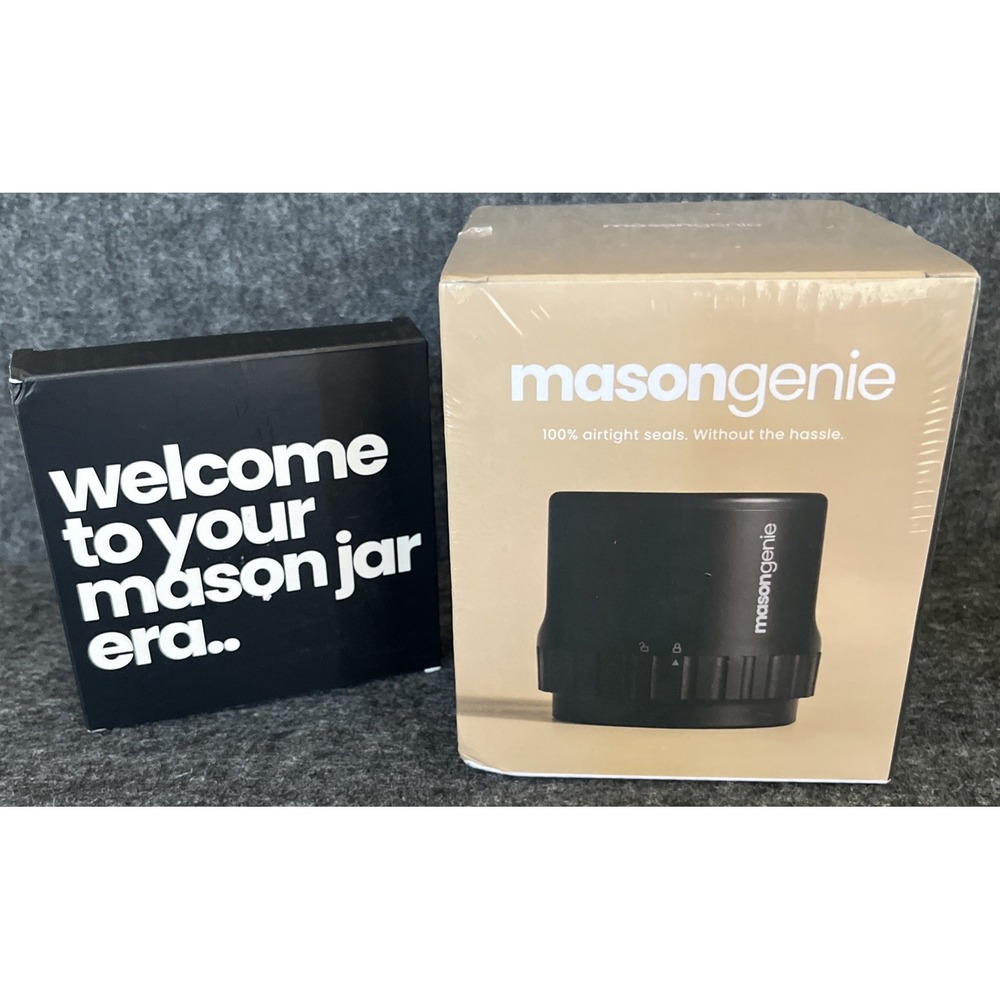NEW Mason Genie Electric Mason Jar Vacuum Sealer Kit - SEALED BOX!! Deco Seals
